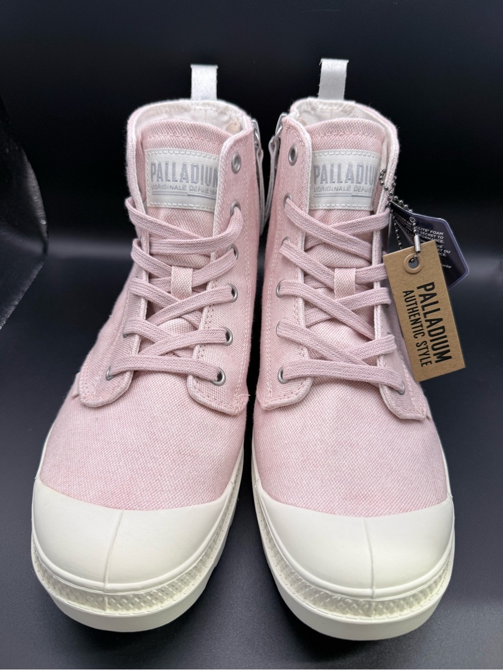 Palladium - Women's High-Top Canvas Sneakers in Blush Pink